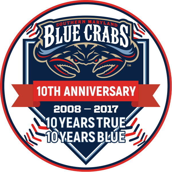 Southern Maryland Blue Crabs 2017 Anniversary Logo v2 iron on transfers for T-shirts